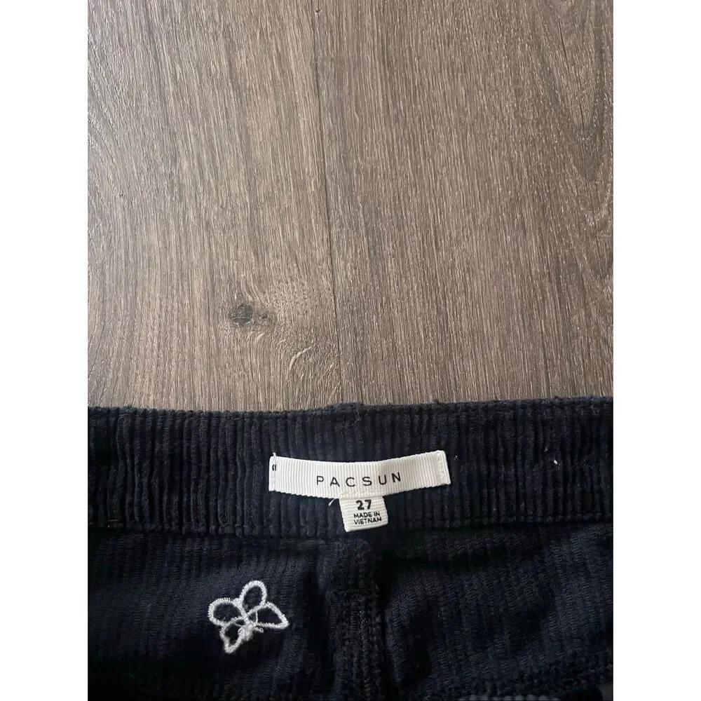 PacSun Embroidered Butterfly Cotton Corduroy Skirt size 27